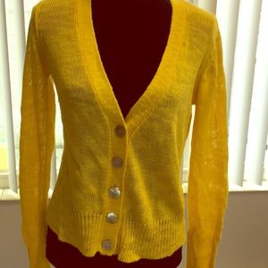 Light weight yellow cardigan